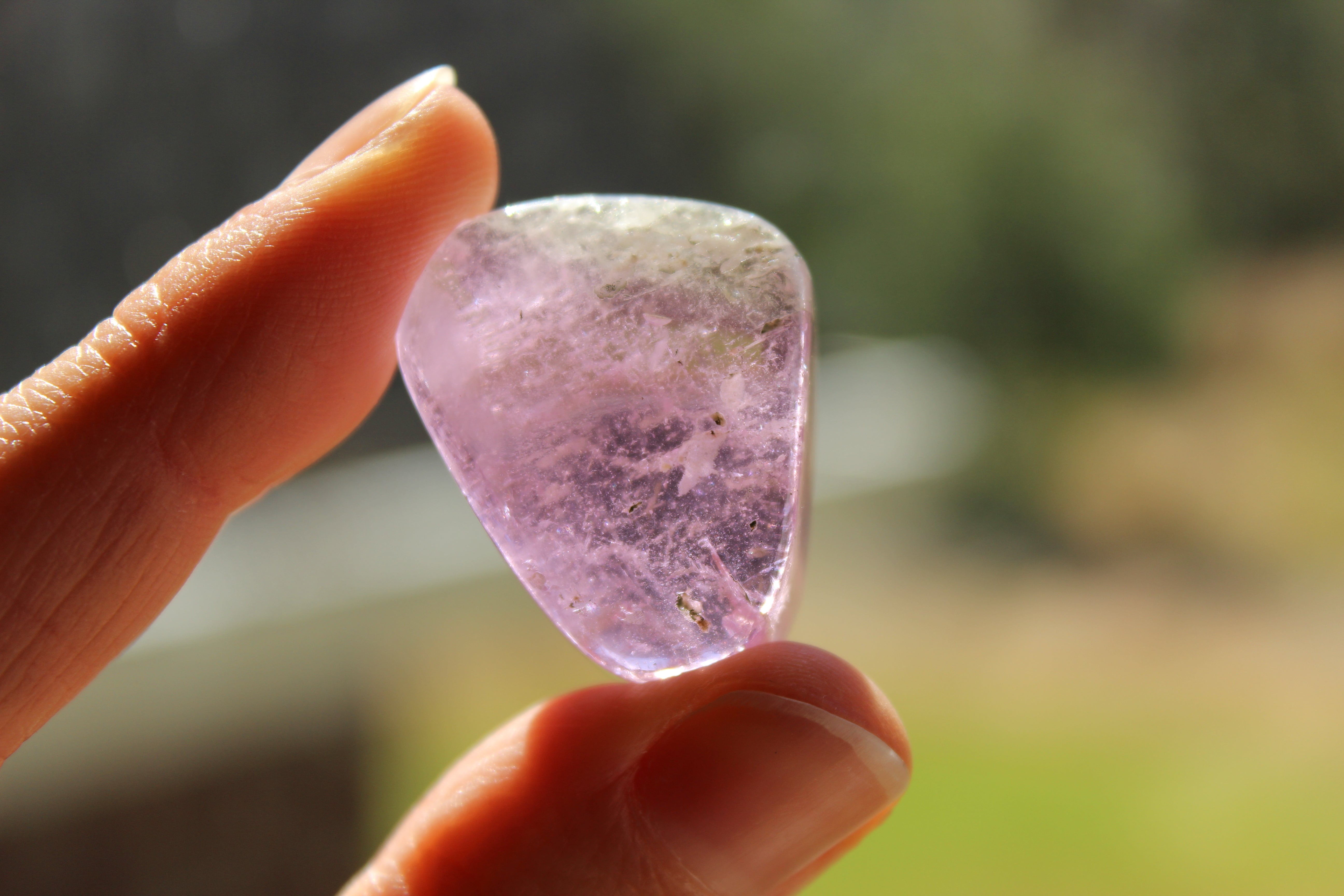 Polished pink kunzite 18, new