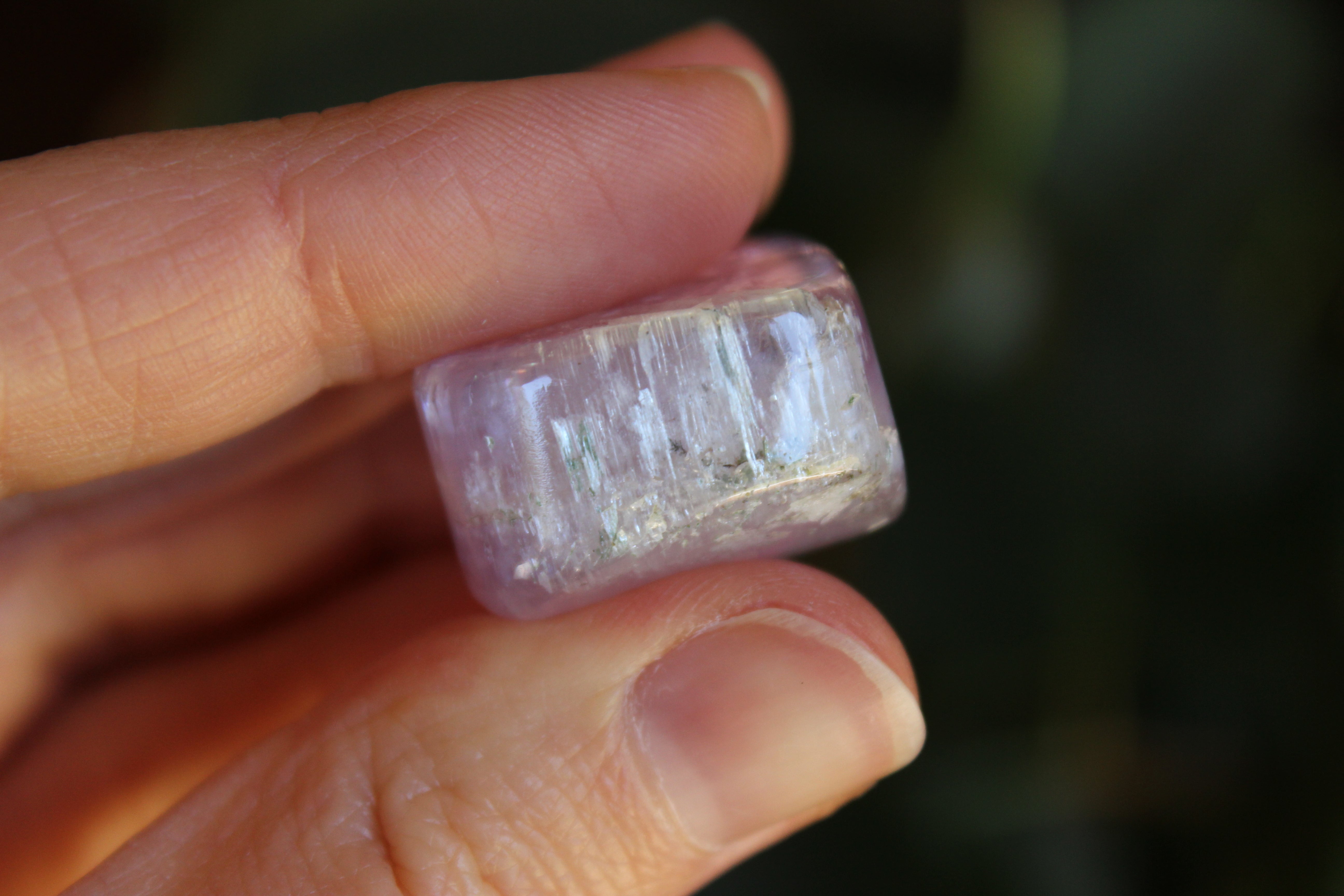 Polished pink kunzite 18, new
