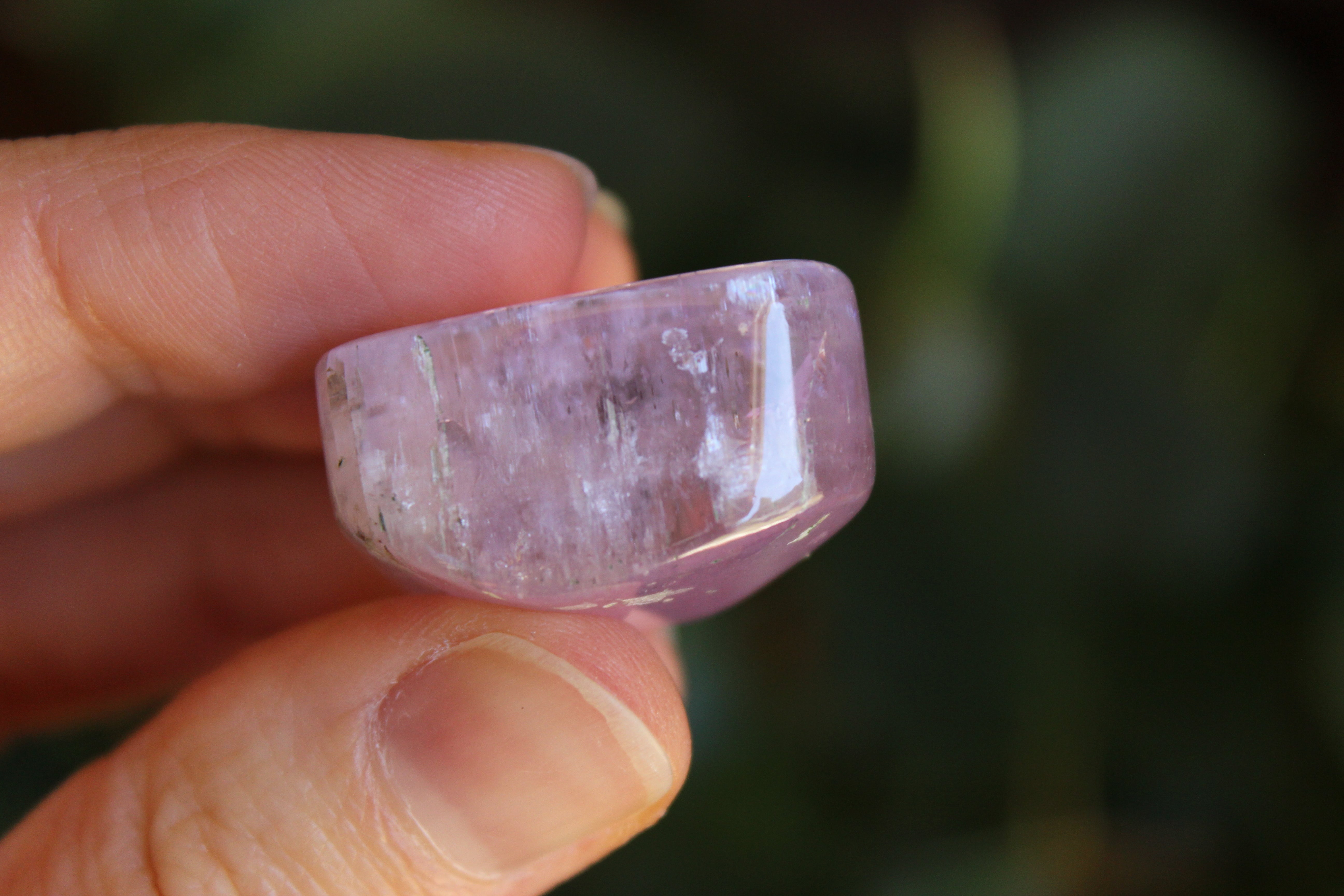 Polished pink kunzite 18, new