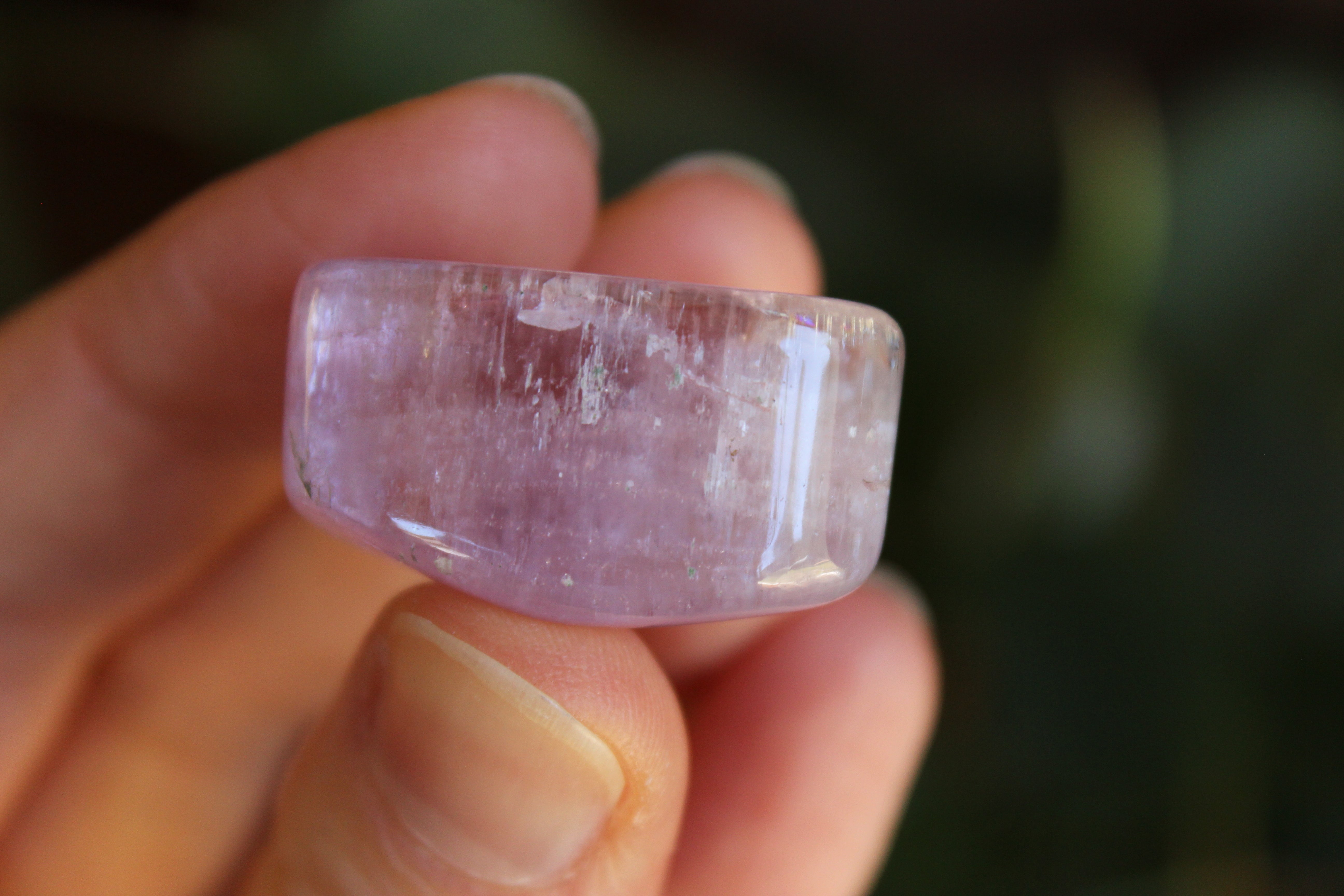 Polished pink kunzite 18, new
