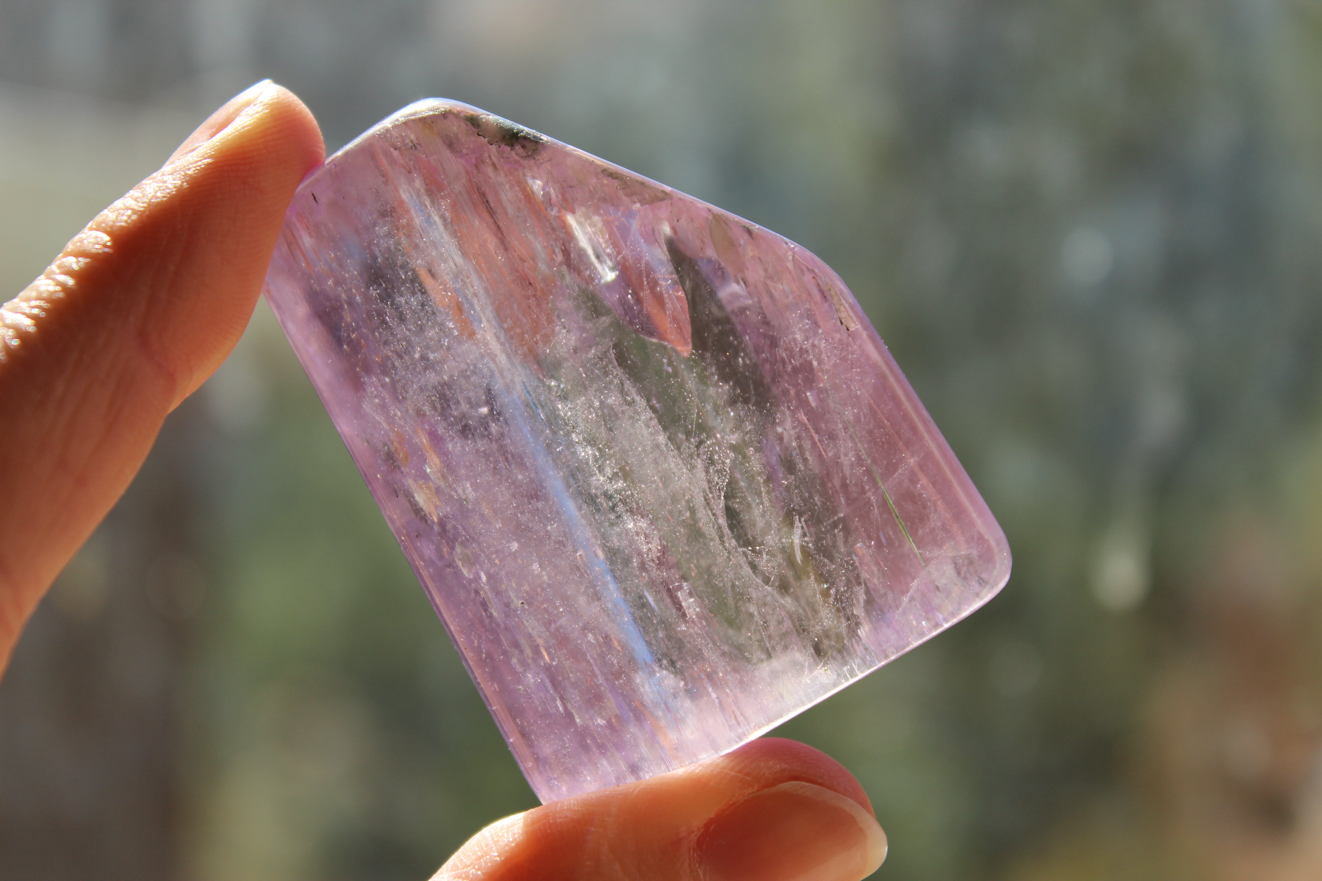 Polished pink kunzite 19, new