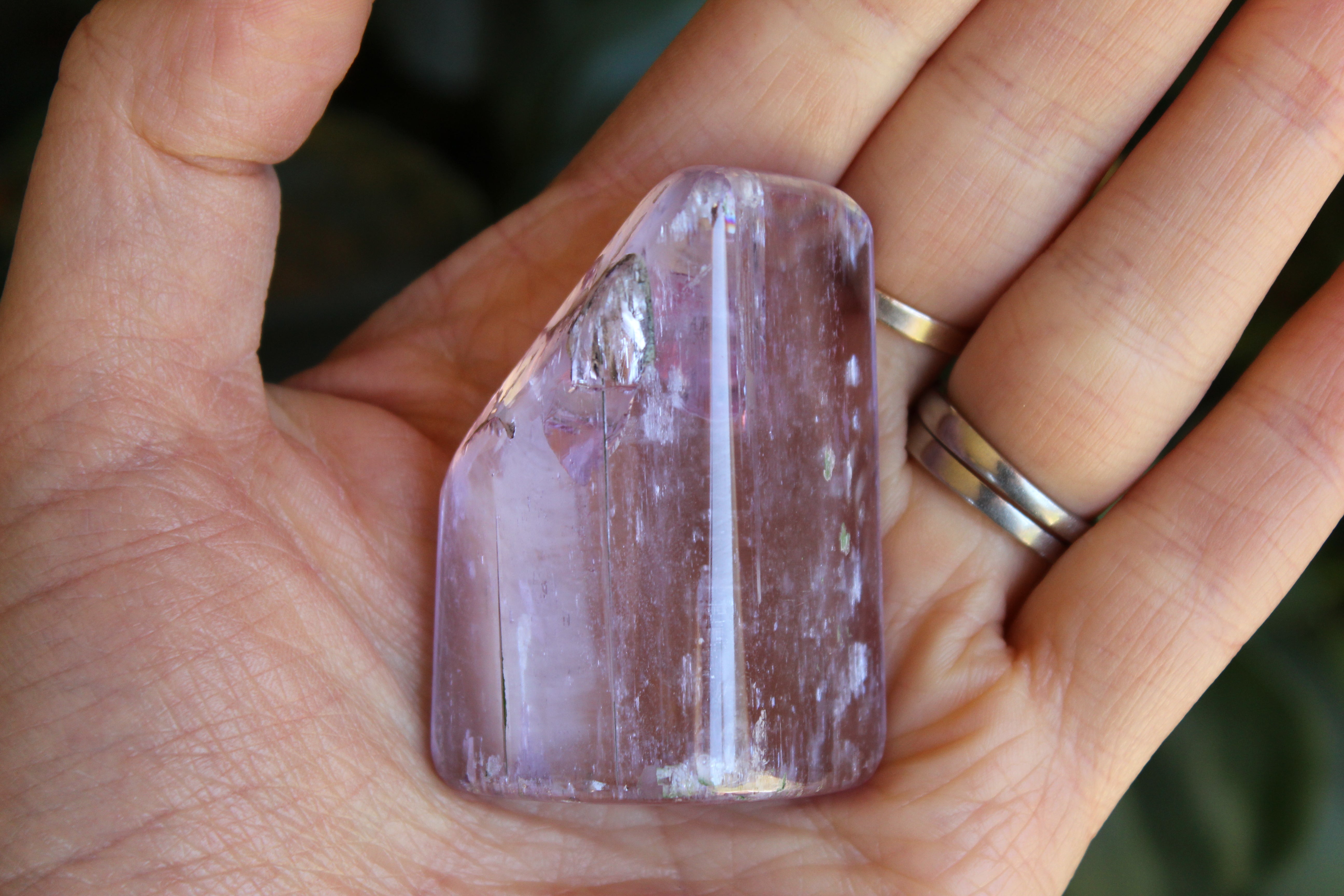 Polished pink kunzite 19, new