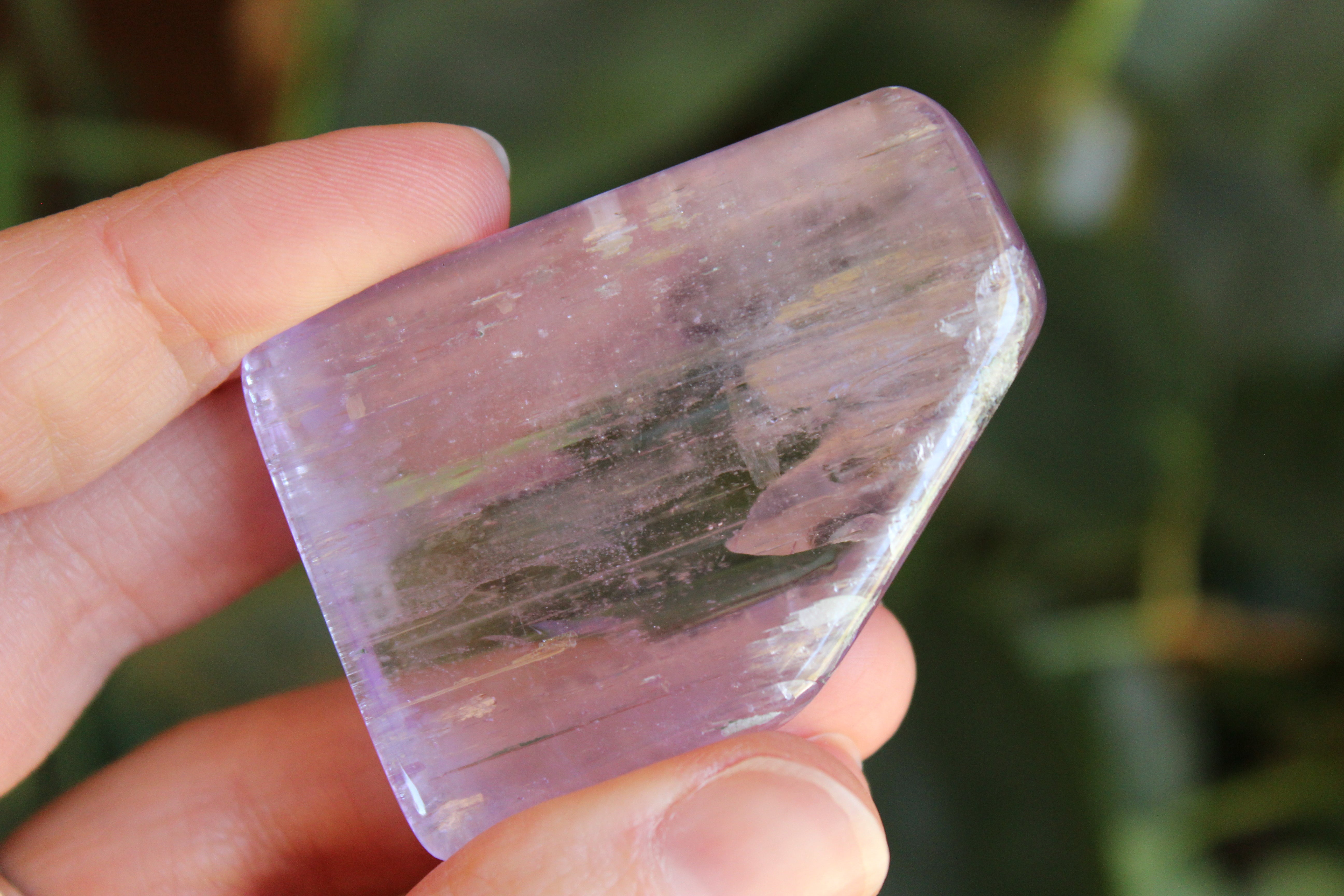 Polished pink kunzite 19, new