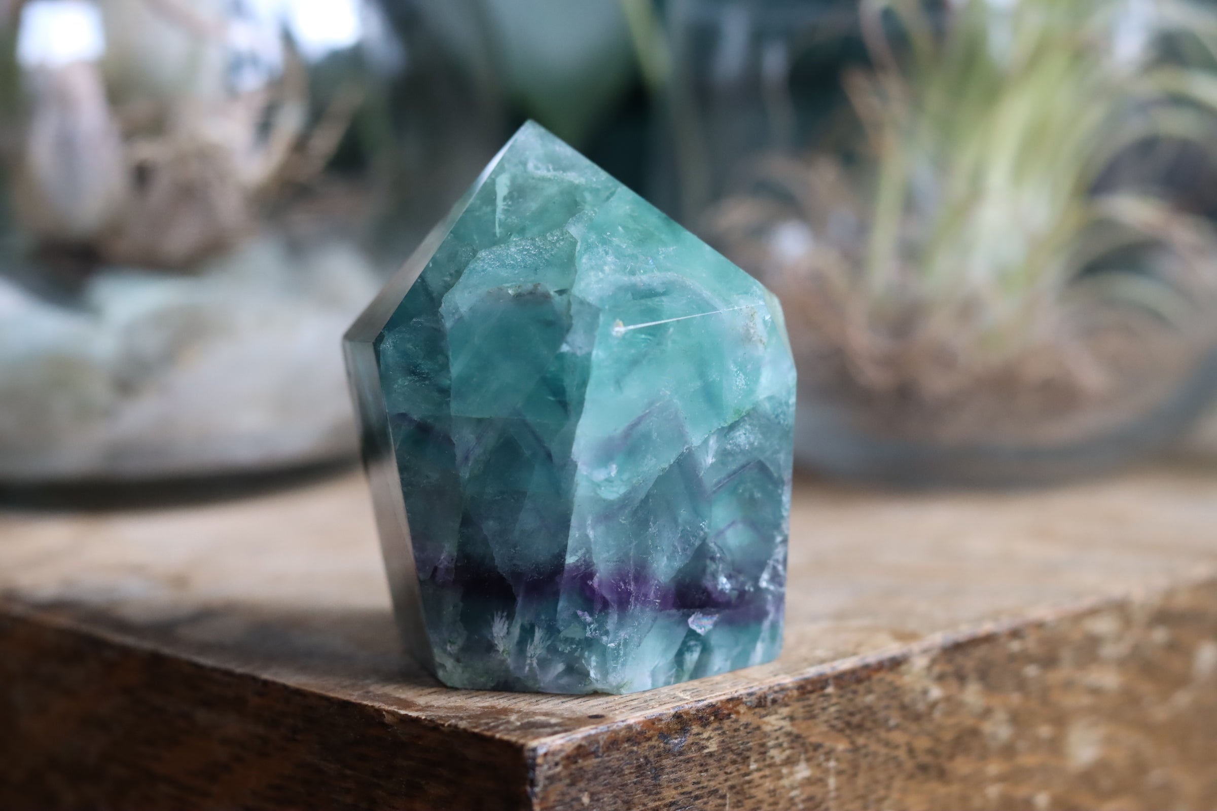 Chunky rainbow fluorite tower 11