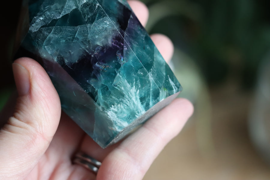 Chunky rainbow fluorite tower 15 new