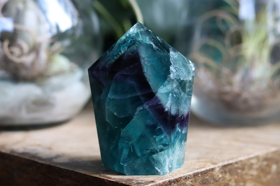 Chunky rainbow fluorite tower 15 new