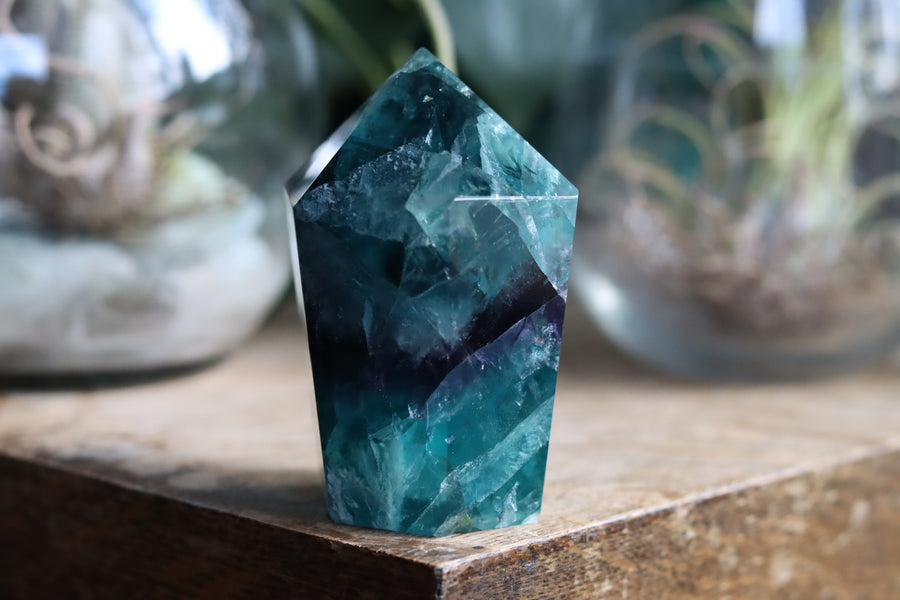 Chunky rainbow fluorite tower 15 new