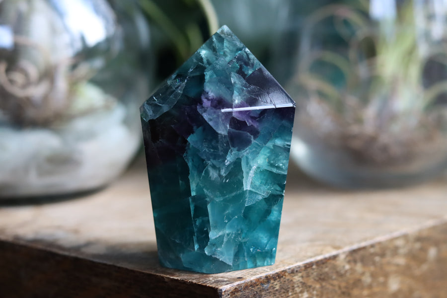 Chunky rainbow fluorite tower 15 new