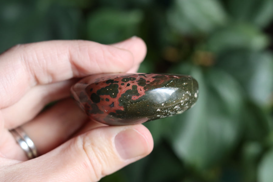 Old stock ocean jasper pocket stone OS4