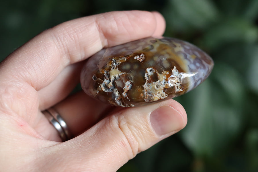 Old stock ocean jasper pocket stone OS5