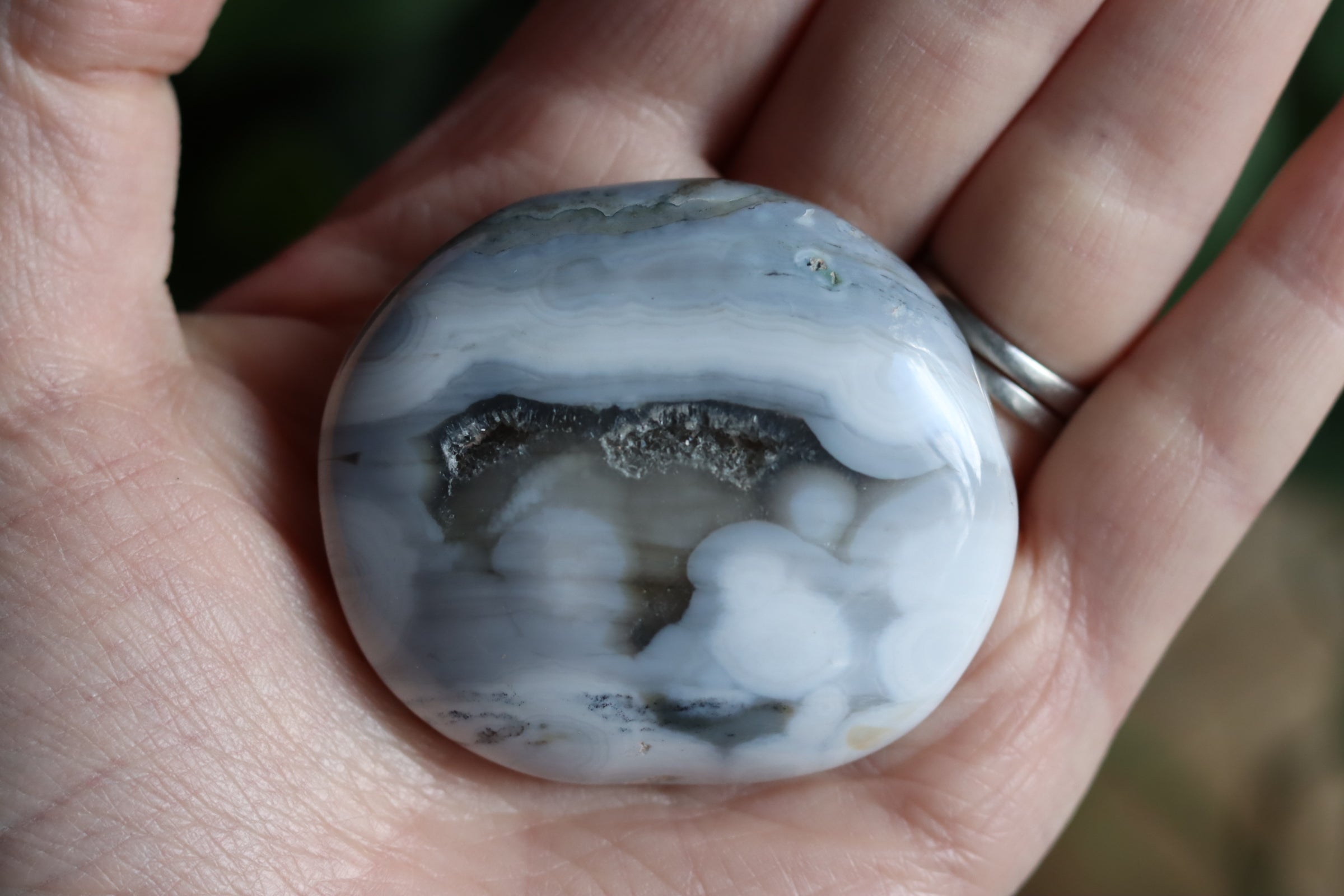 Old stock ocean jasper pocket stone OS6
