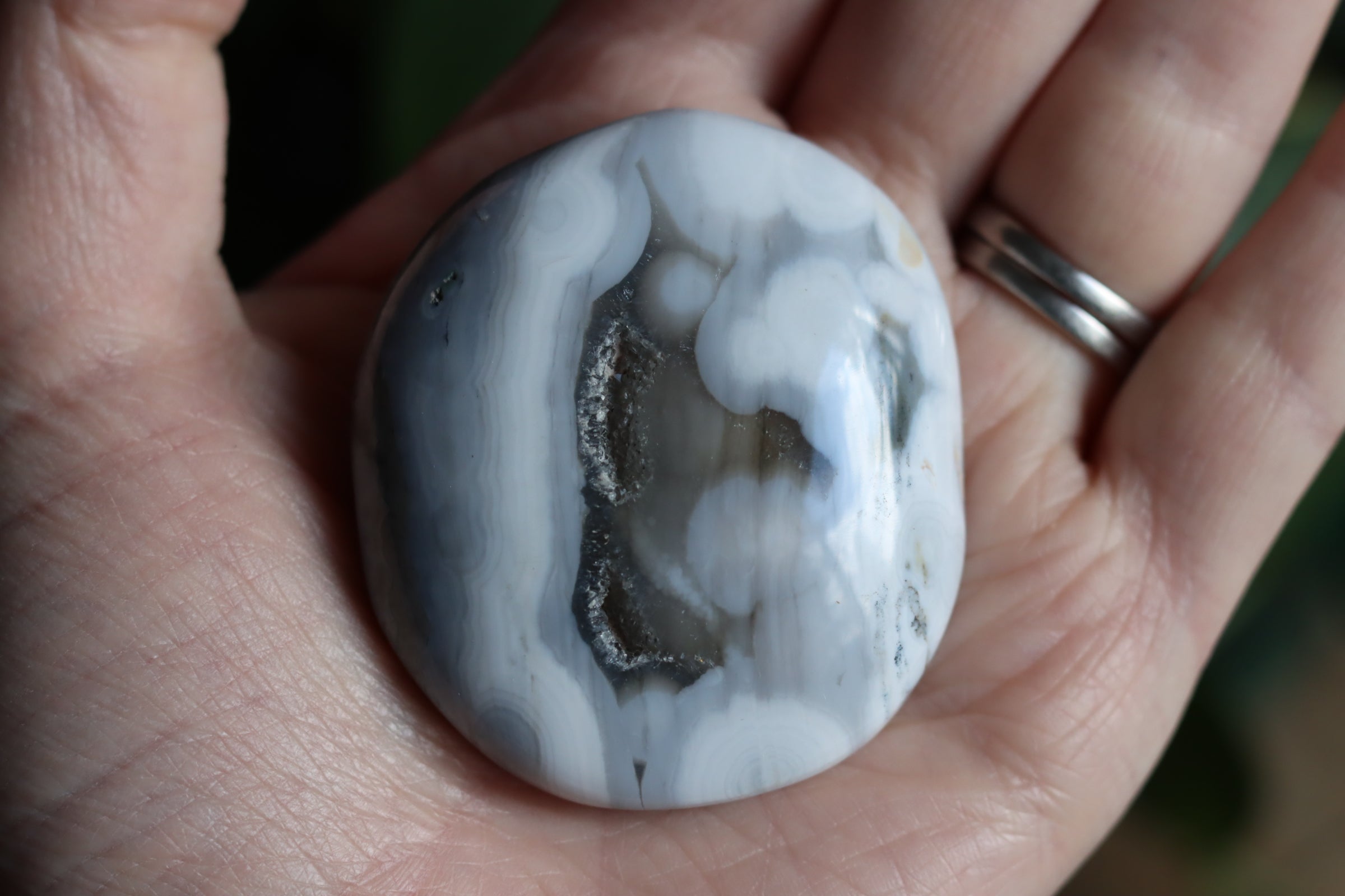 Old stock ocean jasper pocket stone OS6