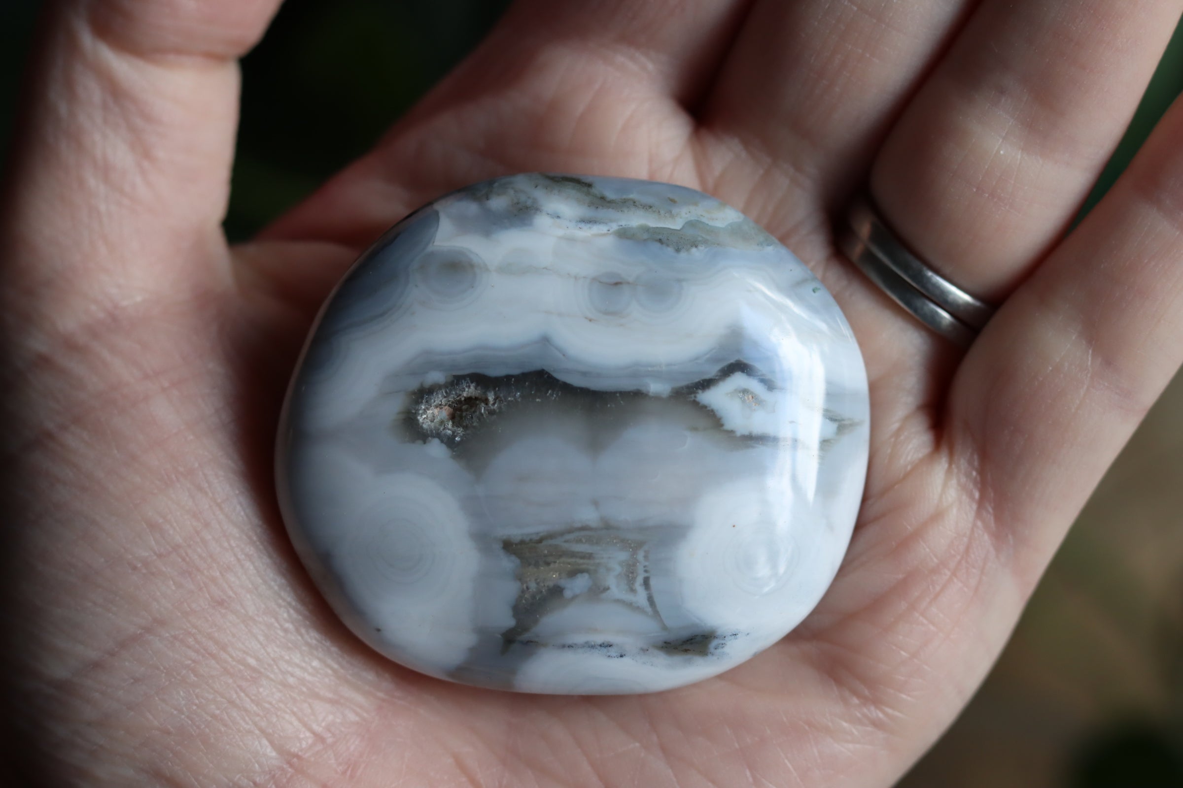 Old stock ocean jasper pocket stone OS6