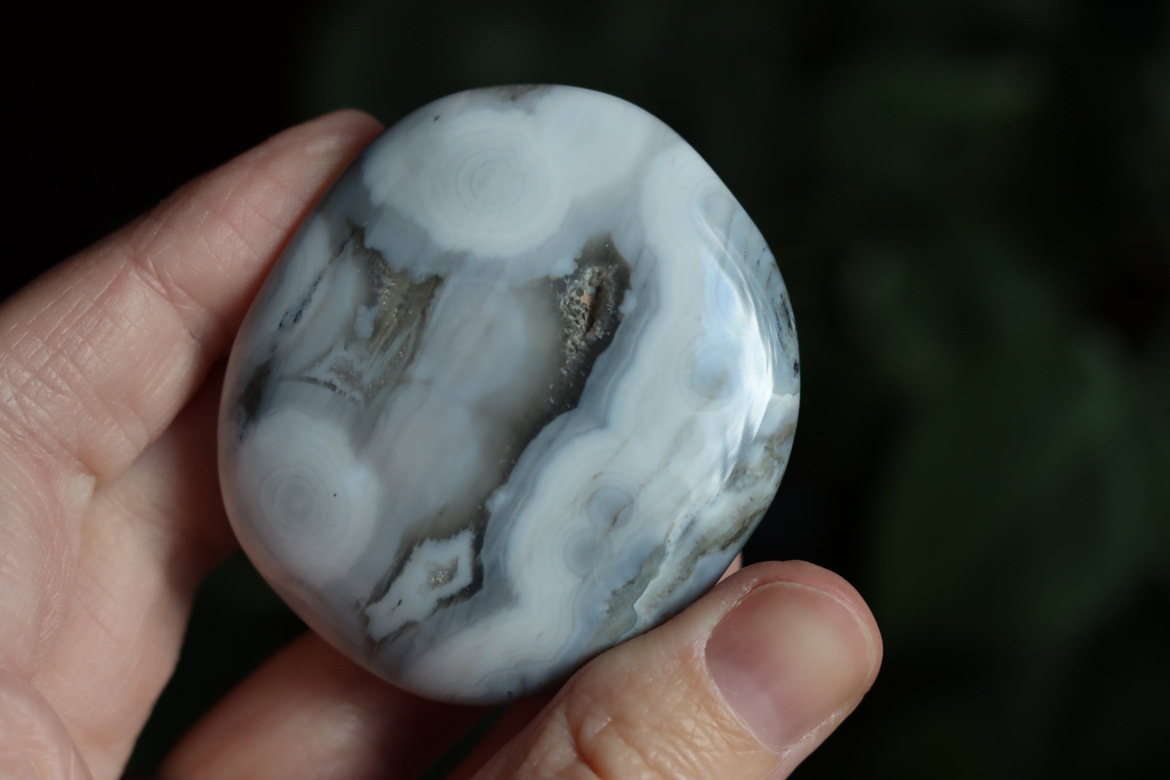 Old stock ocean jasper pocket stone OS6