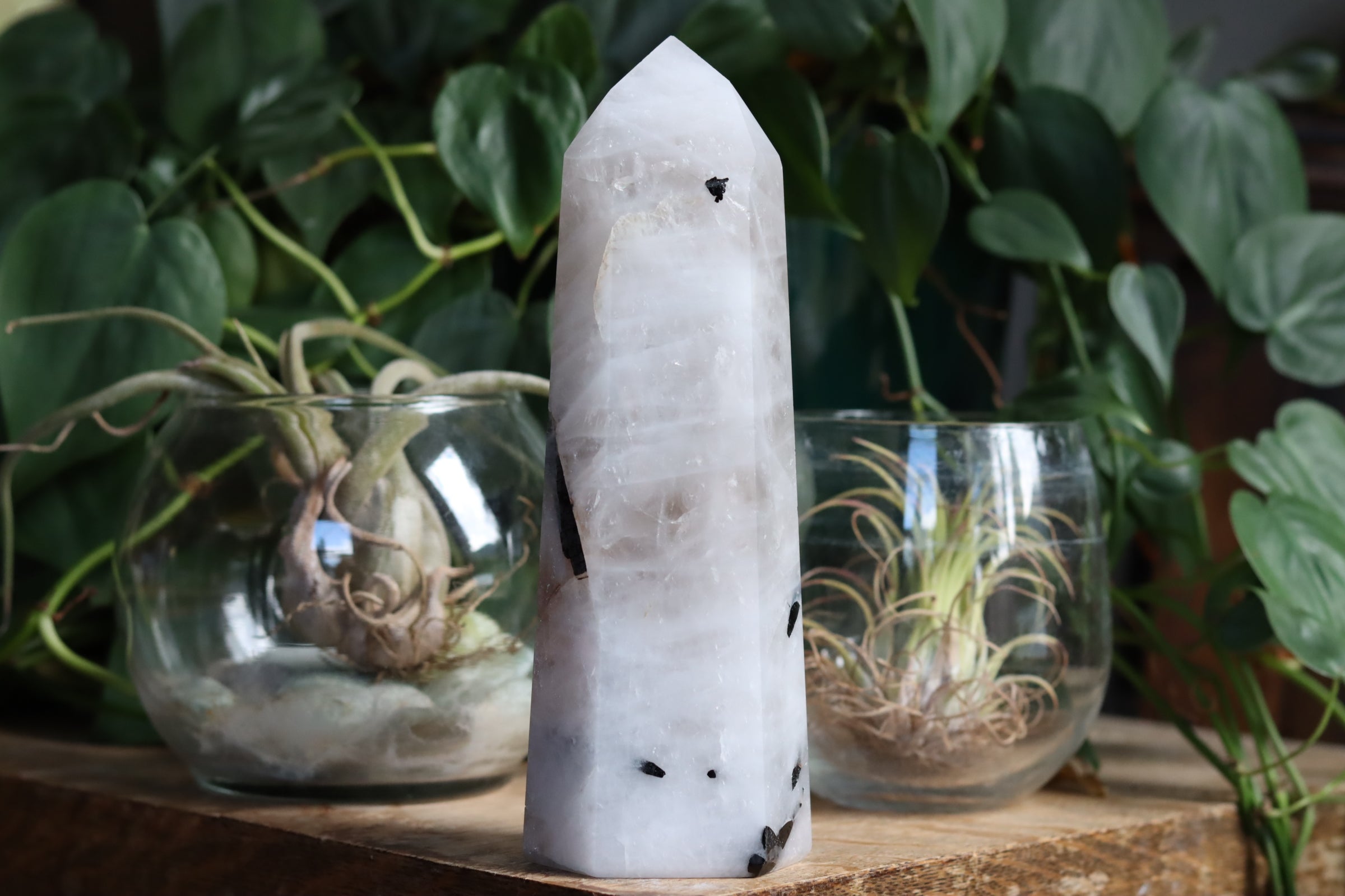 Black tourmaline in quartz tower 3