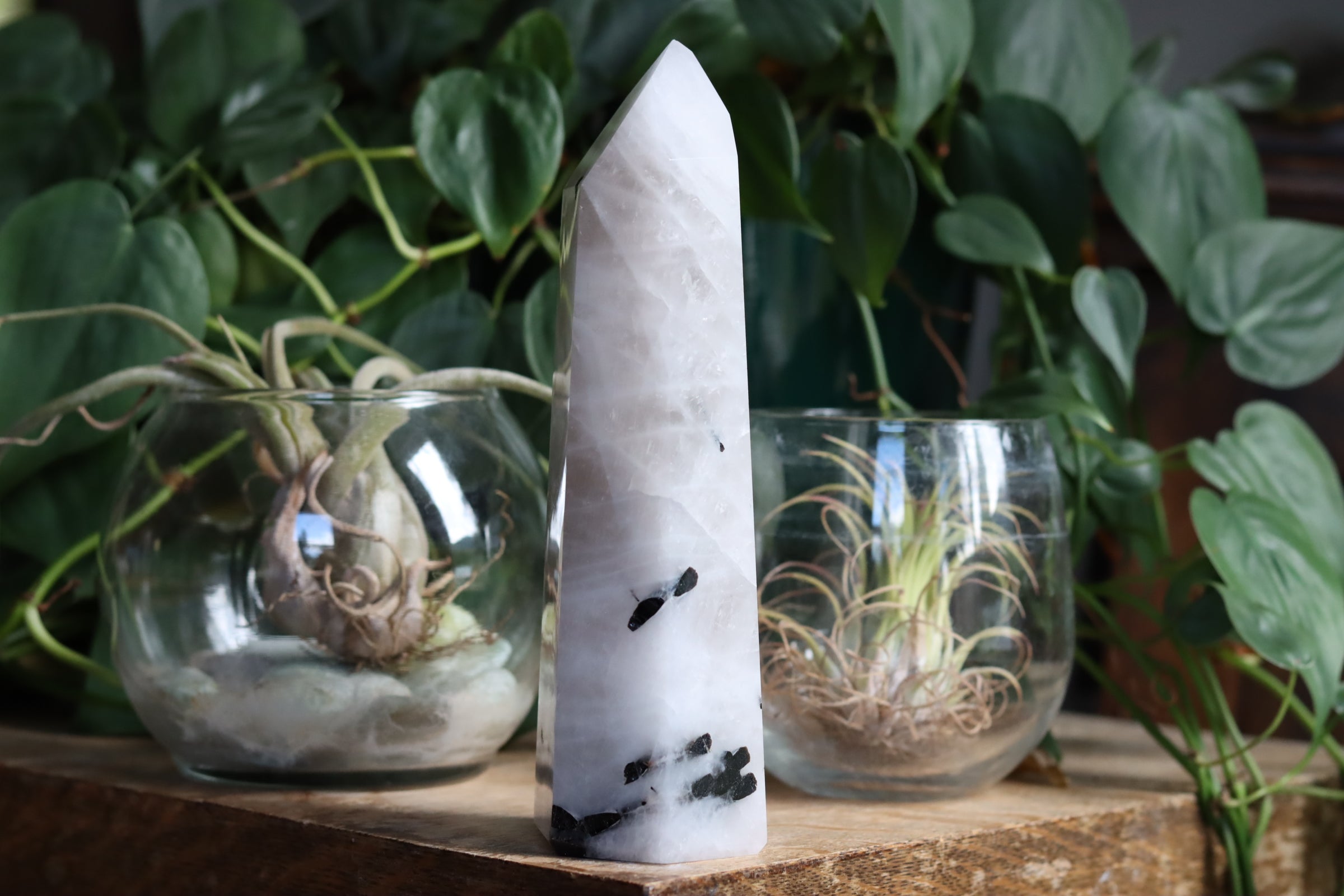 Black tourmaline in quartz tower 3