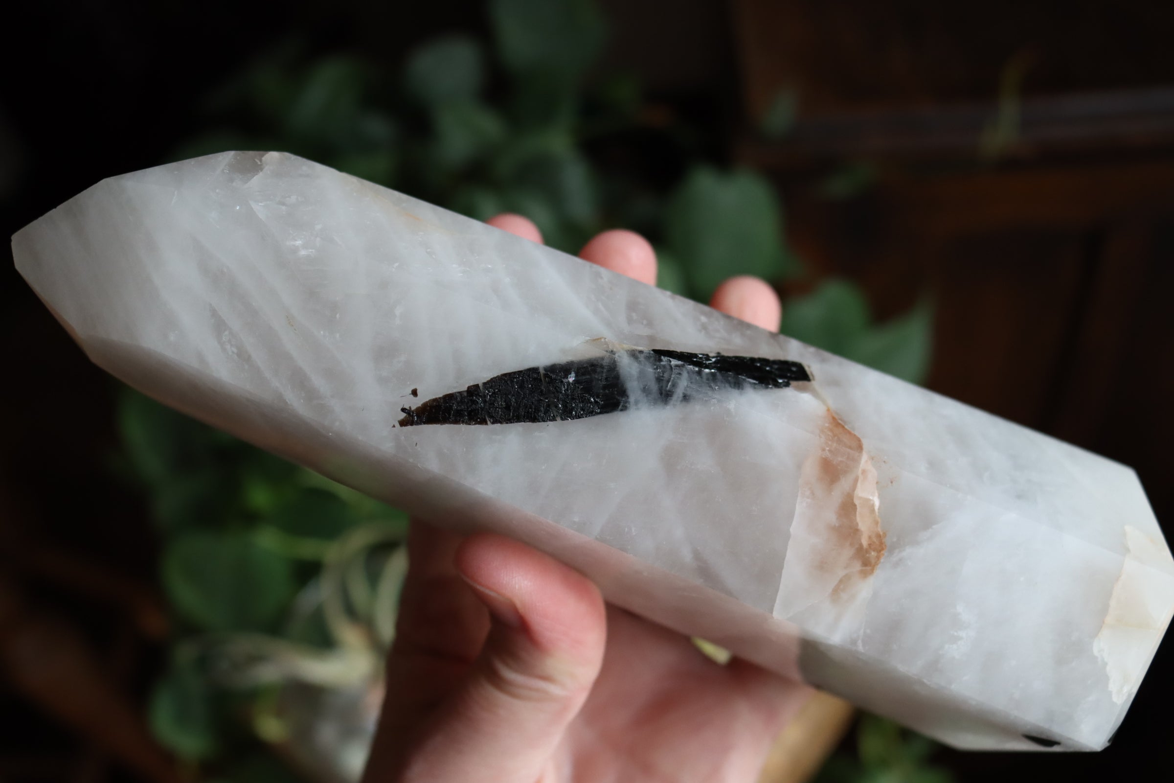Black tourmaline in quartz tower 3