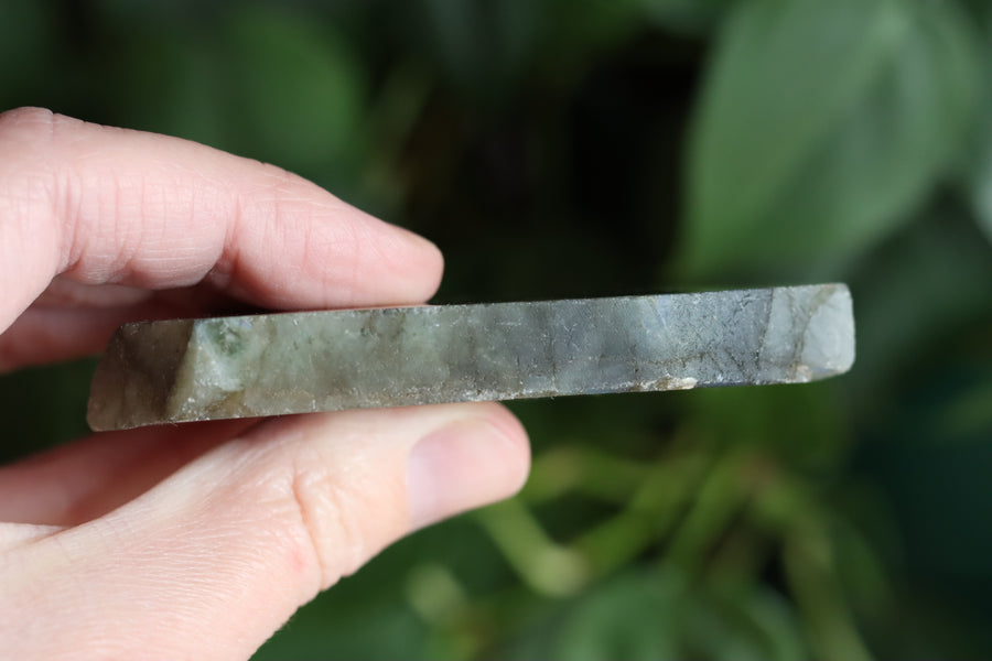 Semi polished labradorite slab 8