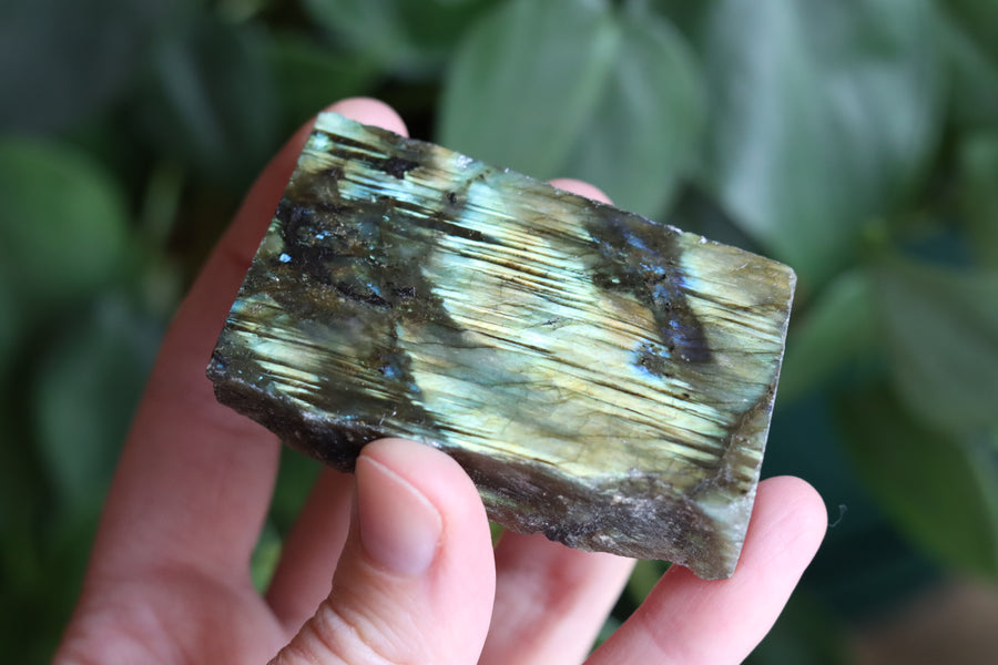 Semi polished labradorite slab 9