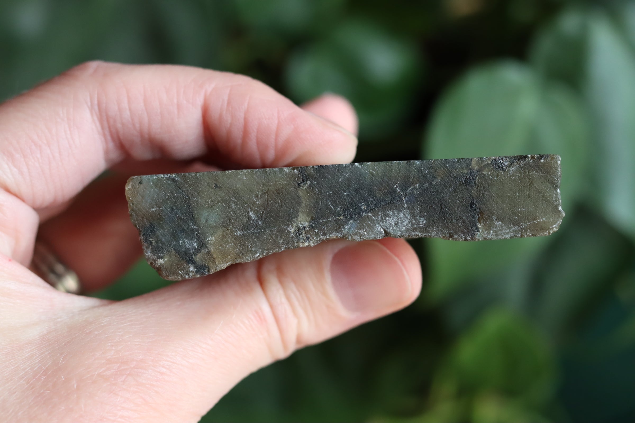 Semi polished labradorite slab 12