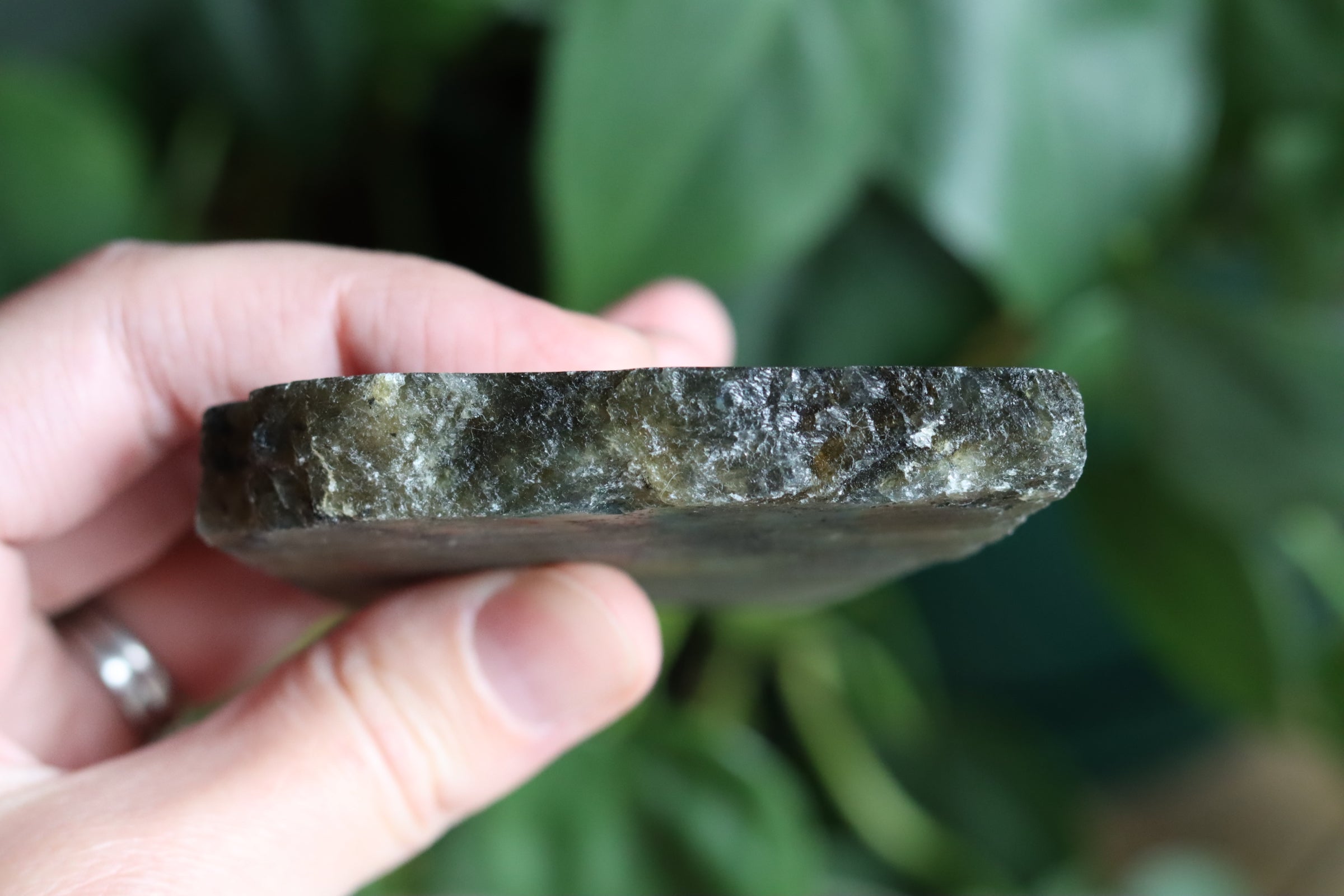 Semi polished labradorite slab 13