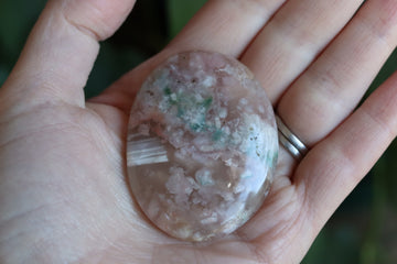 Flower agate pocket stone 9 new