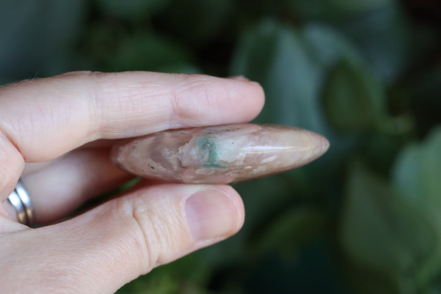 Flower agate pocket stone 9