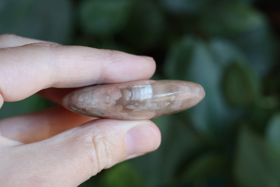 Flower agate pocket stone 9
