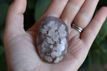 Flower agate pocket stone 10 new