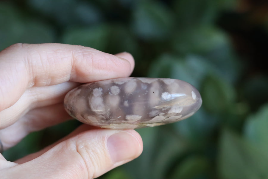 Flower agate pocket stone 10