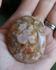Flower agate pocket stone 12