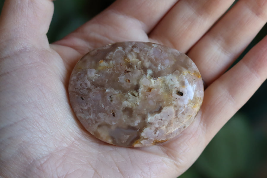 Flower agate pocket stone 12