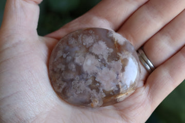 Flower agate pocket stone 13 new