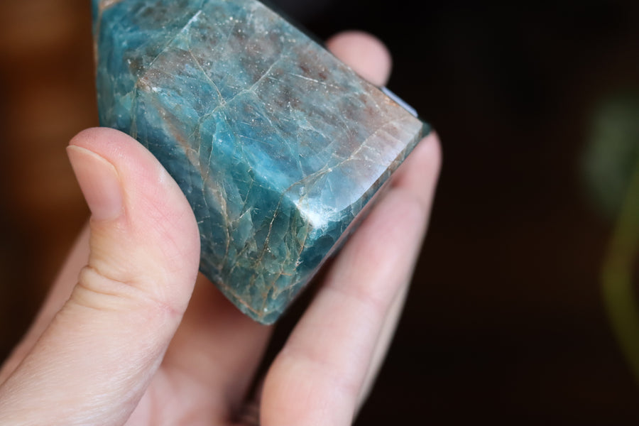 Blue apatite tower 13