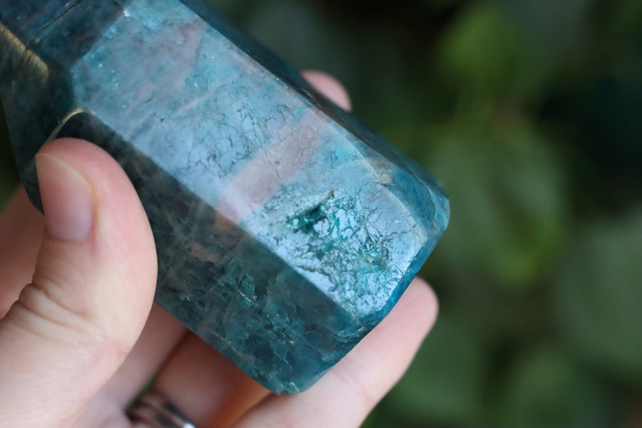 Blue apatite tower 14