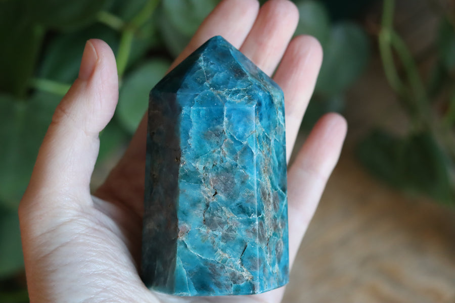 Blue apatite tower 15