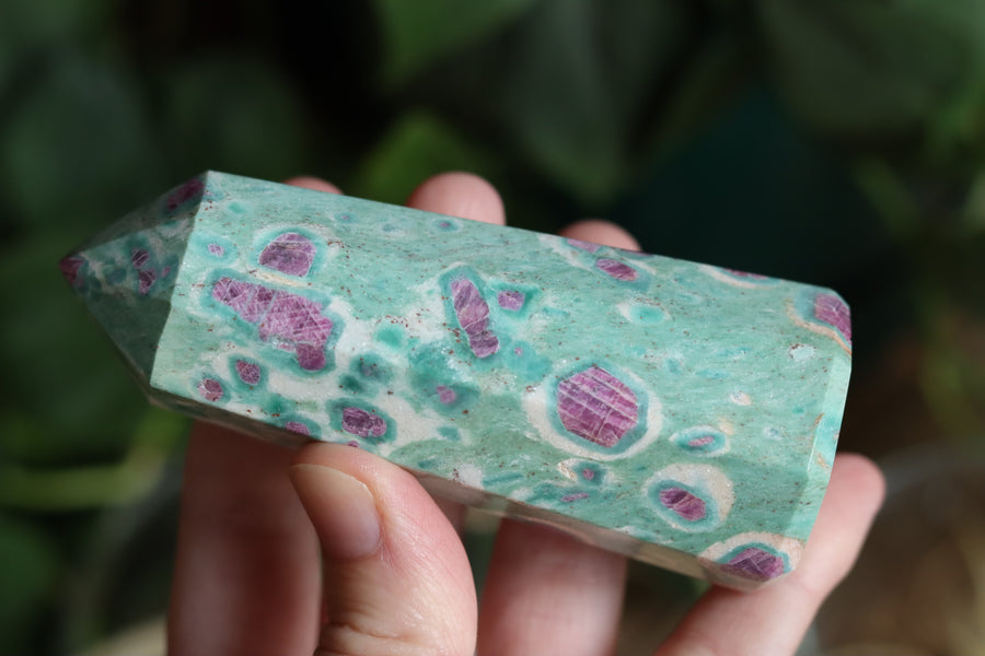 Ruby in fuchsite and kyanite tower 1