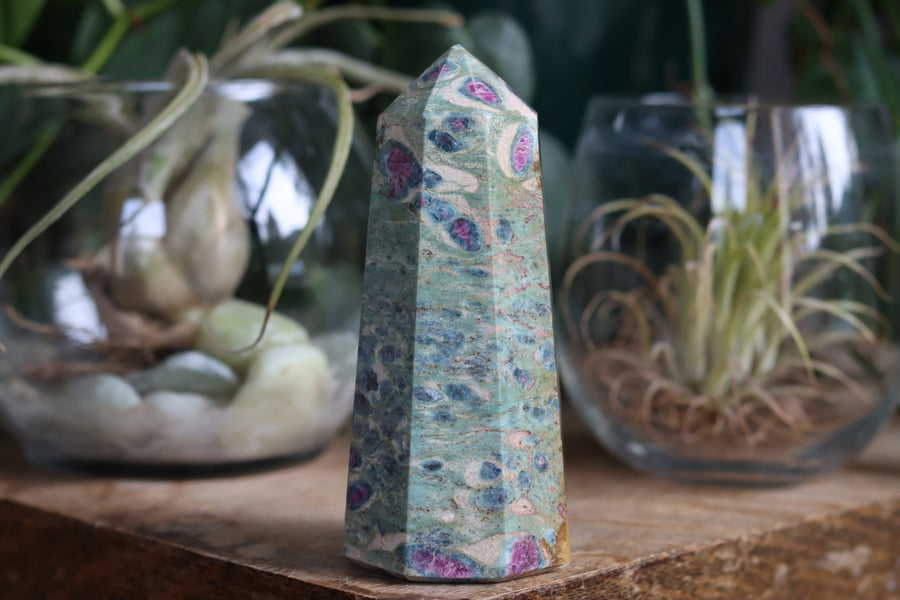 Ruby in fuchsite and kyanite tower 2