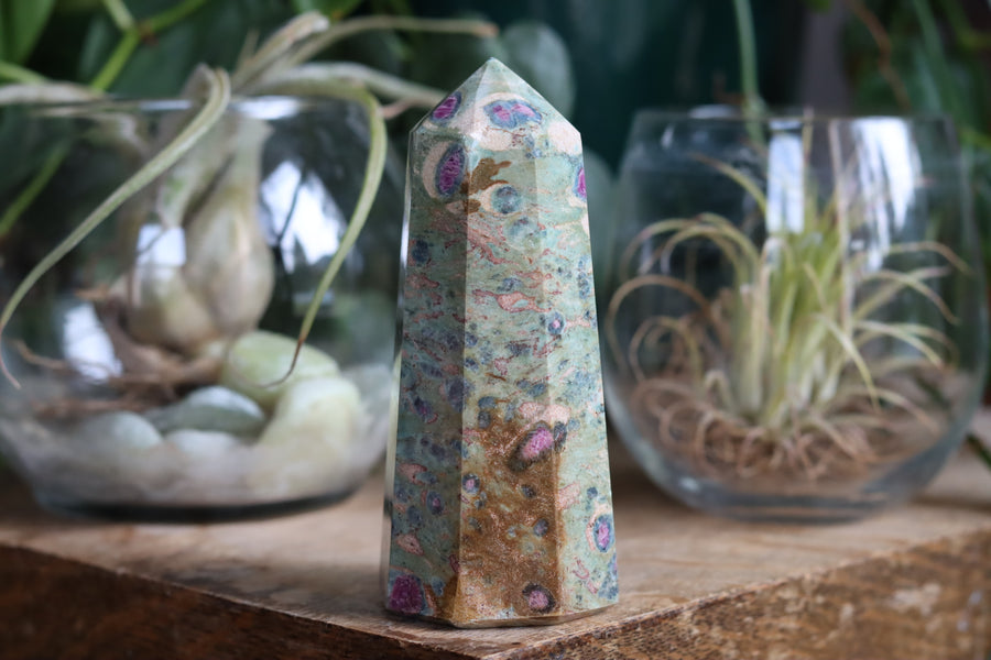 Ruby in fuchsite and kyanite tower 2