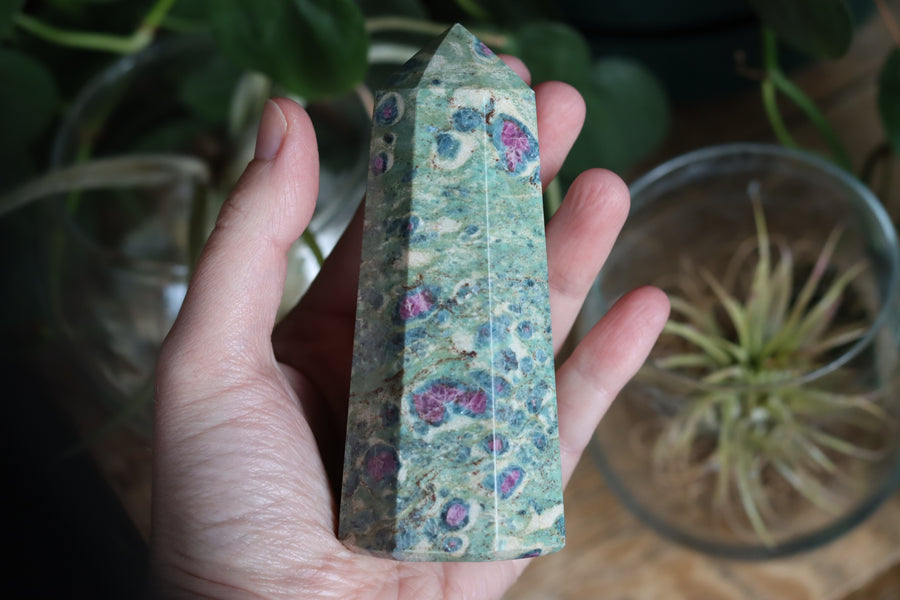 Ruby in fuchsite and kyanite tower 2