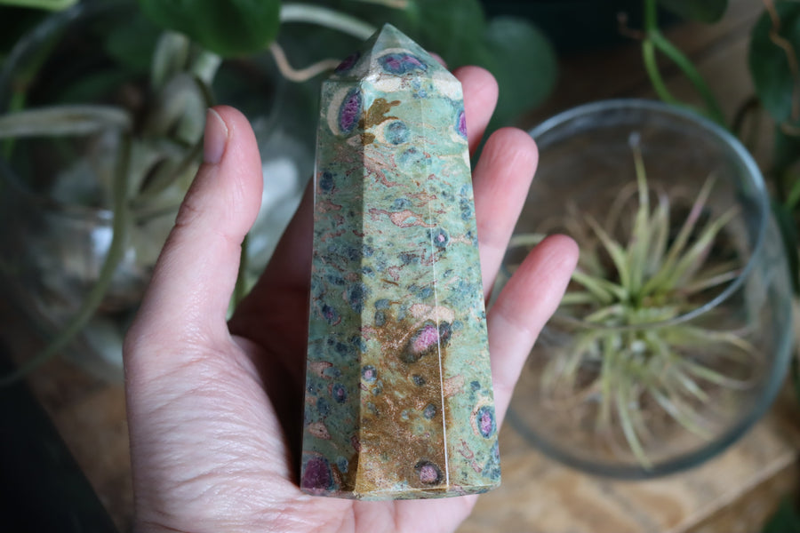 Ruby in fuchsite and kyanite tower 2