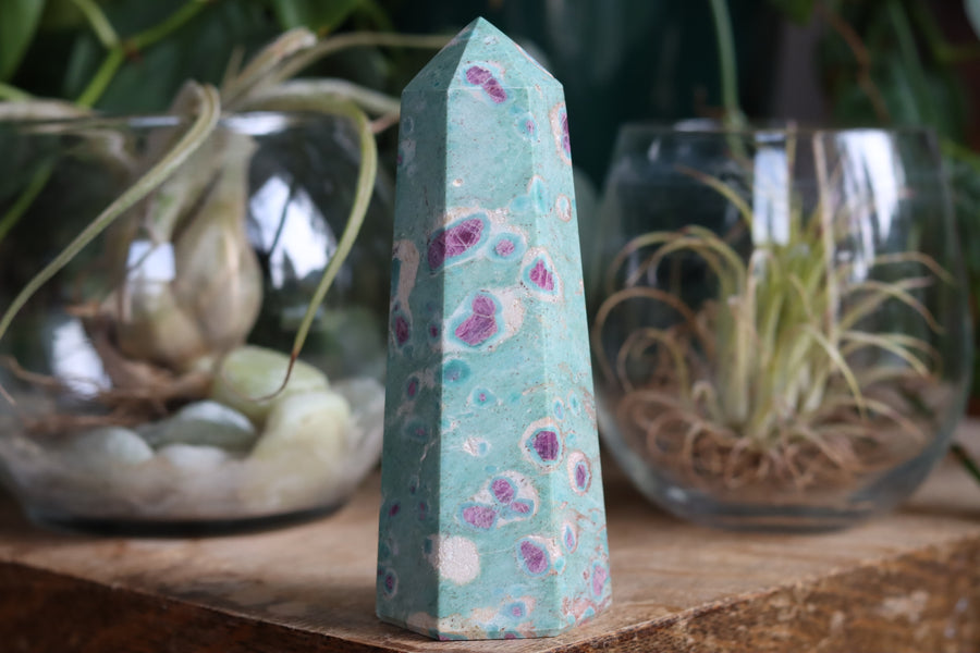 Ruby in fuchsite and kyanite tower 3