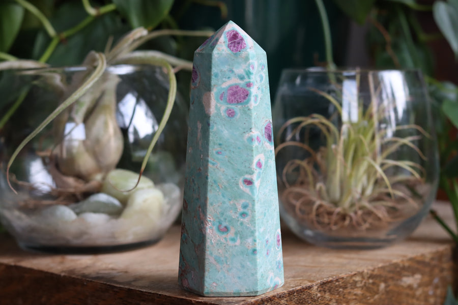 Ruby in fuchsite and kyanite tower 3