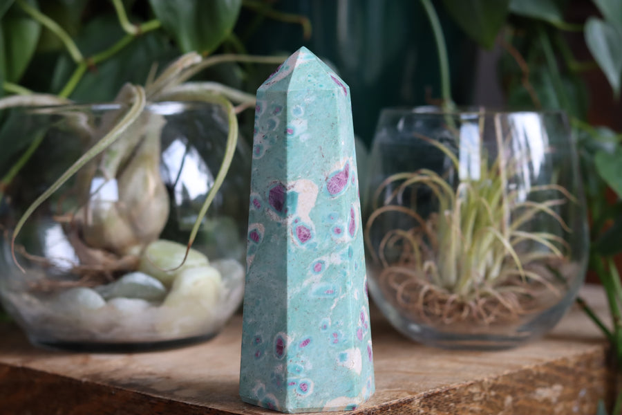 Ruby in fuchsite and kyanite tower 3