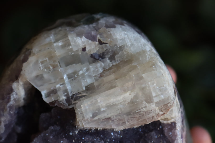 Amethyst cut base with calcite 4