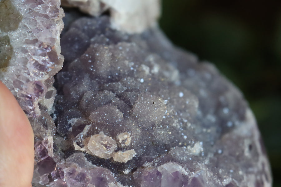 Amethyst cut base with calcite 4