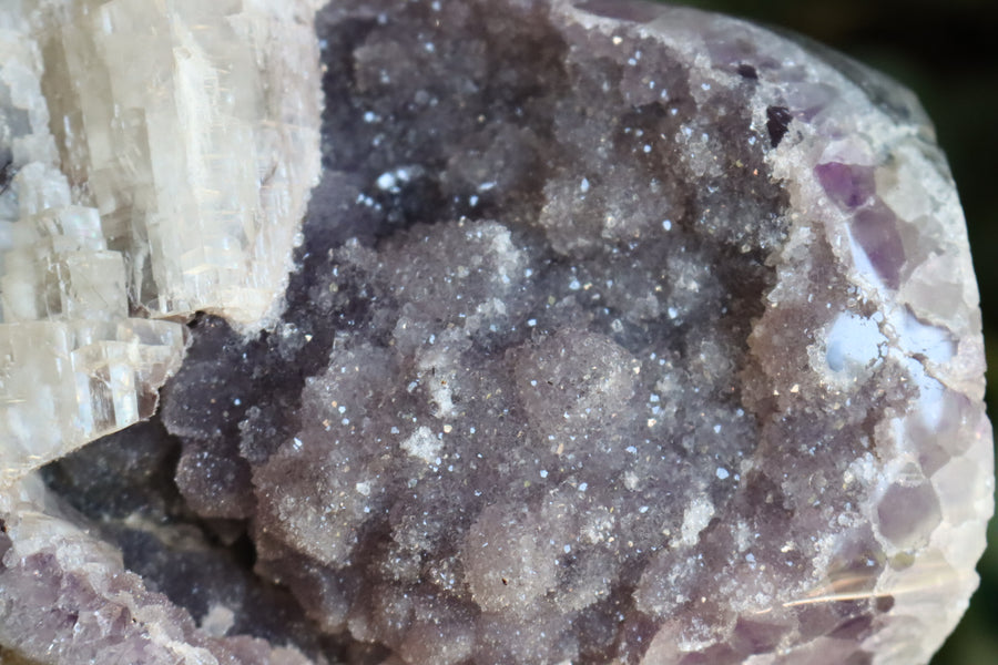 Amethyst cut base with calcite 4