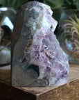 Amethyst cut base with calcite 4