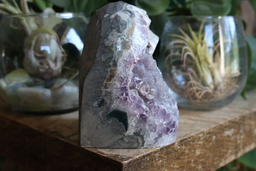 Amethyst cut base with calcite 4