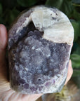 Amethyst cut base with calcite 4